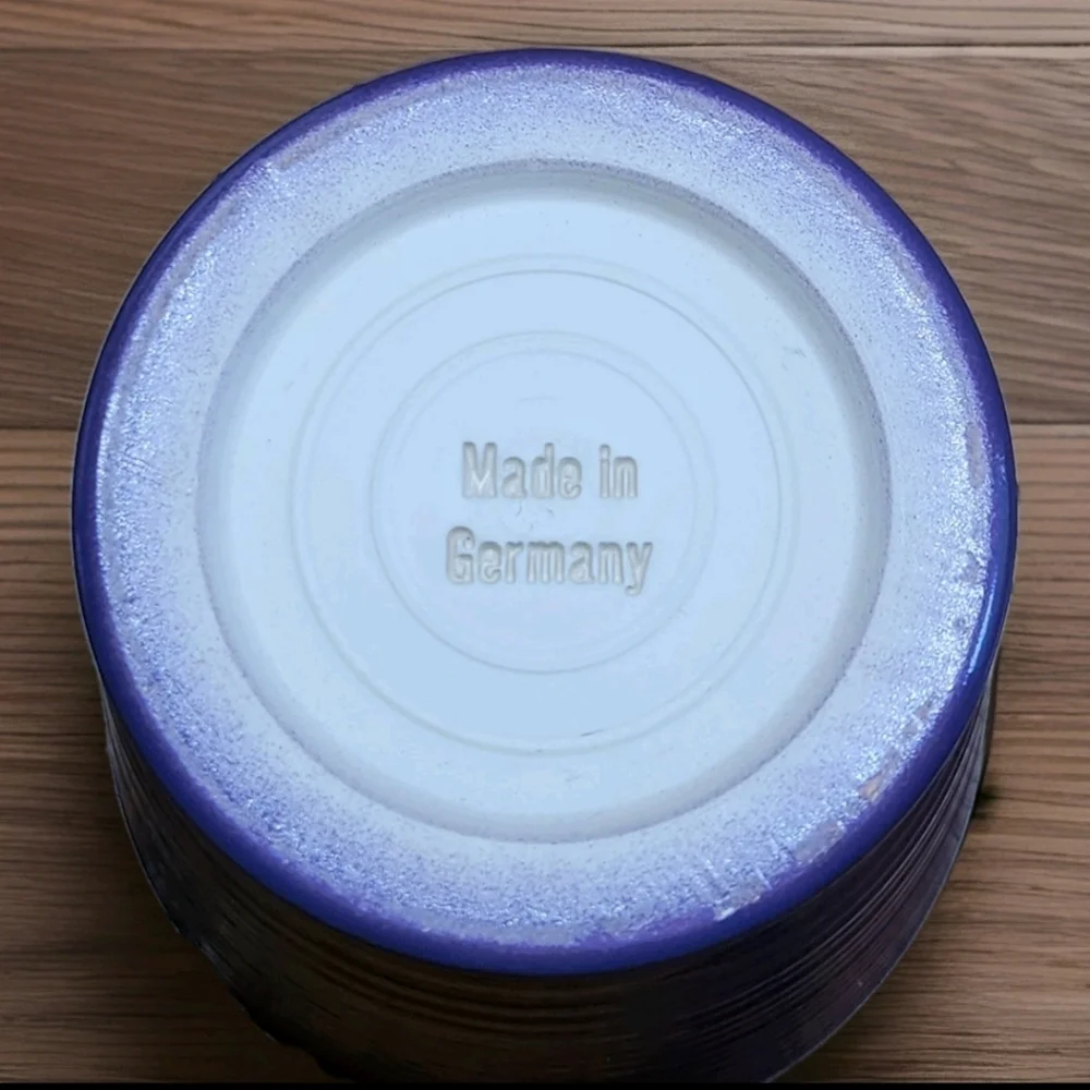 Vintage German Ribbed Ceramic Vase – Lavender Mid-Century Modern Form